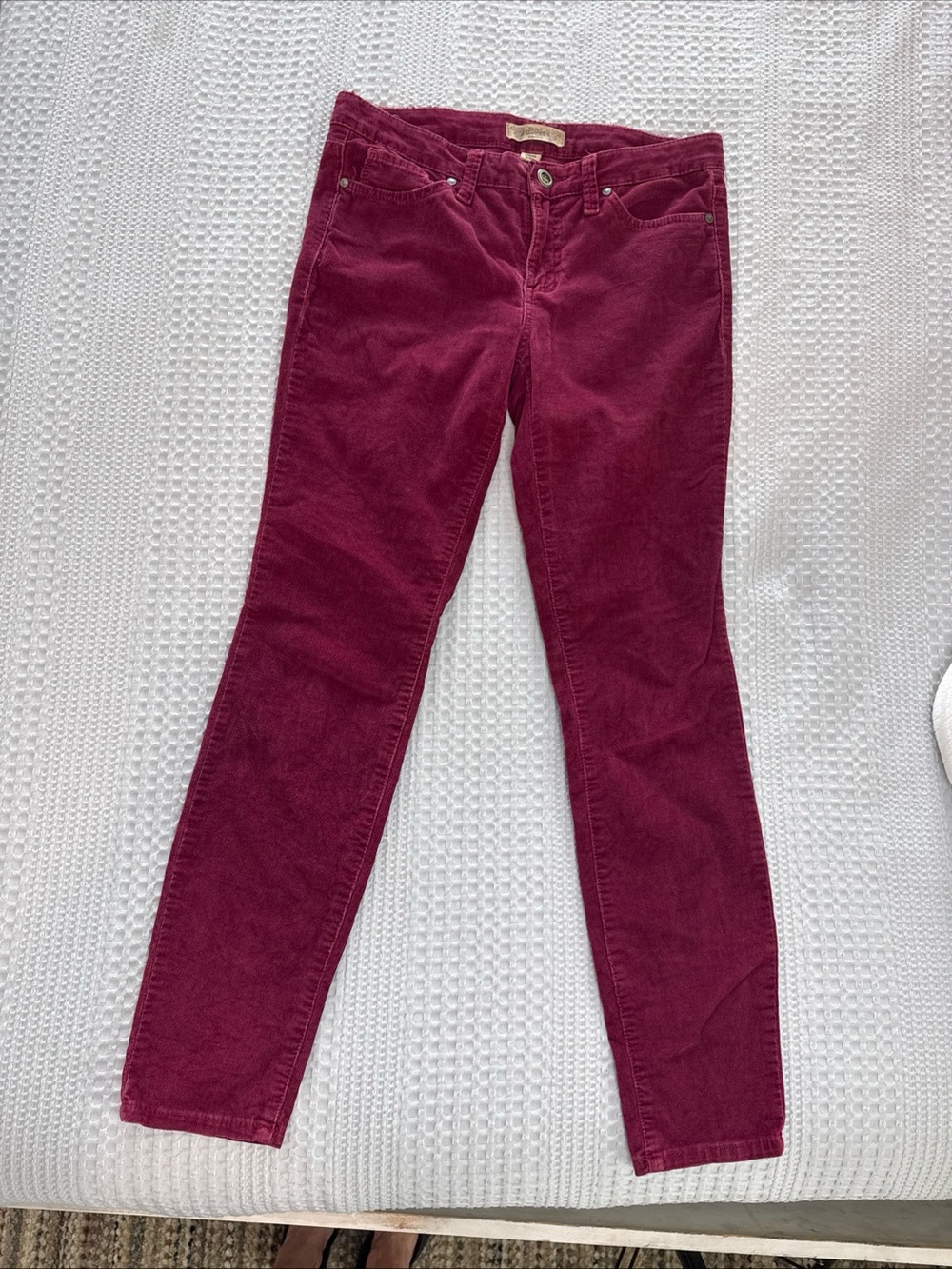 Nine West Vintage America Collection Corduroy Pants Berry/Plum Size 6